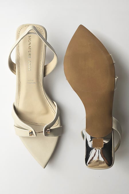 Shop_Signature Sole_Off White Double Strap Block Heels _at_Aza_Fashions
