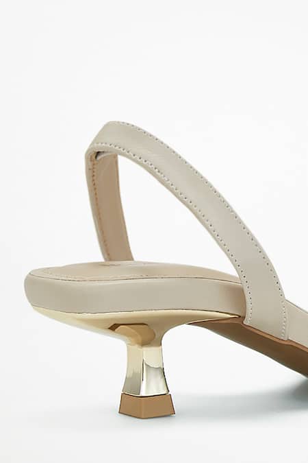 Buy_Signature Sole_Off White Double Strap Block Heels _Online_at_Aza_Fashions