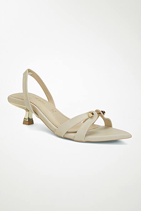 Signature Sole_Off White Double Strap Block Heels _at_Aza_Fashions