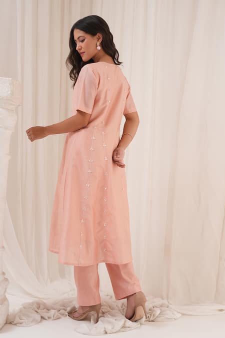 House Of TA-YA Hand Embroidered Anarkali With Pant 