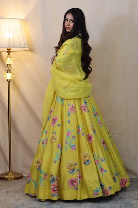 Studio Twelve 11 Floral Applique Embroidered Lehenga Set 