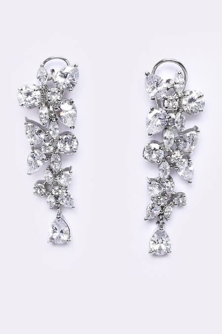 Our Purple Studio_Silver Plated Crystals Embellished Necklace Set _Online_at_Aza_Fashions