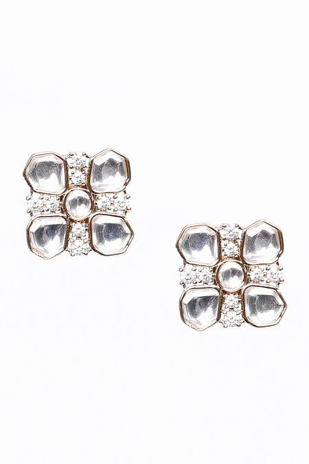 Our Purple Studio_Gold Plated Stones Embellished Necklace Set _Online_at_Aza_Fashions