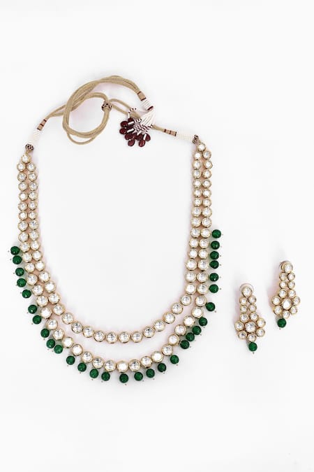 Our Purple Studio Kundan Embellished Necklace Set 