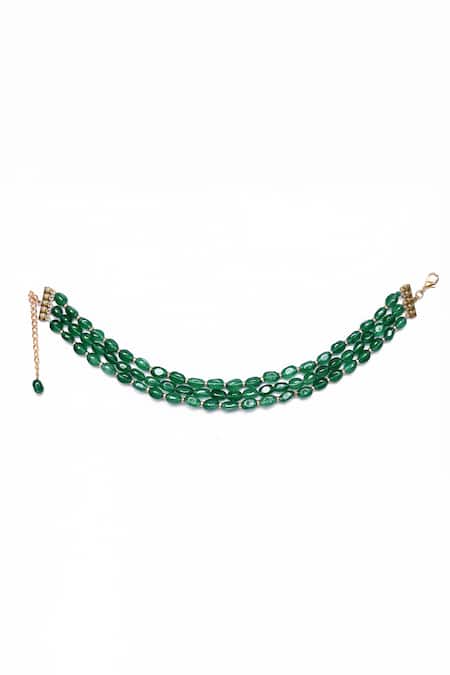 Our Purple Studio Three Layered Beaded Necklace 