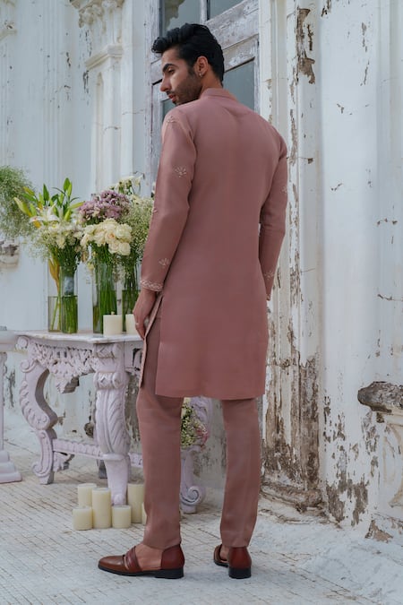 Amrit Dawani Bloom Petal Embroidered Kurta With Trouser 
