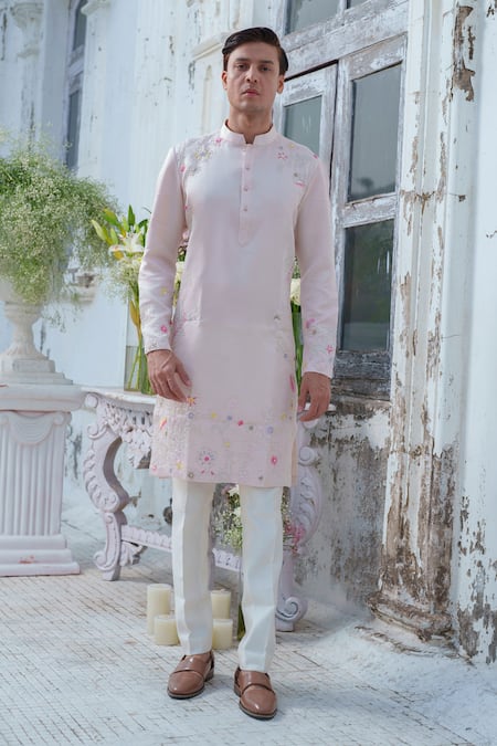 Amrit Dawani Garden Bloom Embroidered Kurta With Trouser 