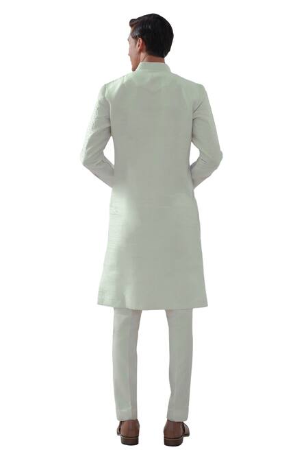 Buy Amrit Dawani Ivory Cotton, Silk, Modal Embroidery Floral Kurta Set With Stole Buy_Amrit Dawani_Ivory Cotton, Silk, Modal Embroidery Floral Kurta Set With Stole