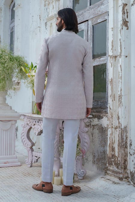 Amrit Dawani Chanderi Textured Pattern Kurta Pant Set 