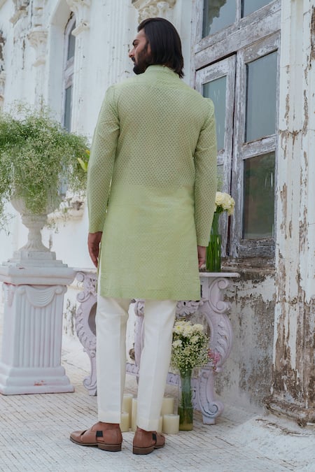 Amrit Dawani Geometric Pattern Kurta Set 