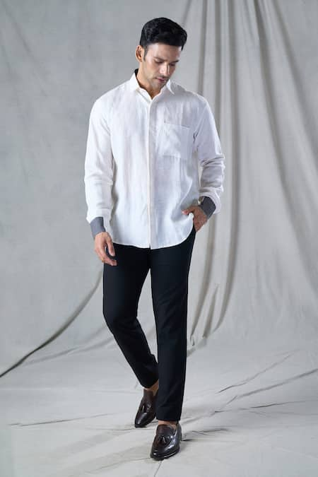 Bhusattva Contrast Cuff Shirt 