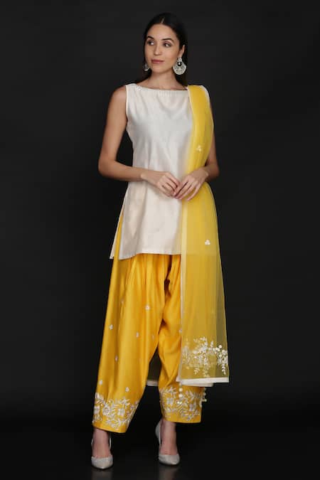 Anju & Harleen Zari Embroidered Kurta Salwar Set 