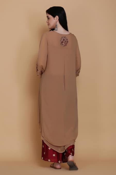 Anju & Harleen Embroidered Double-Layered Kurta & Sharara Set 