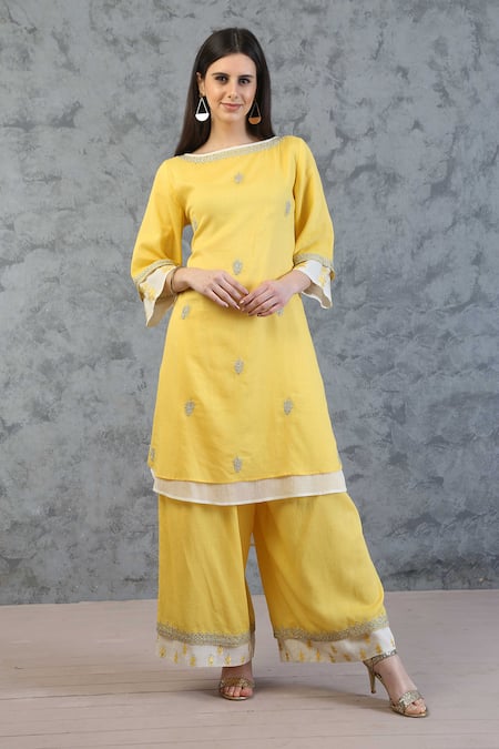 Anju & Harleen Embroidered Kurta Pant Set 