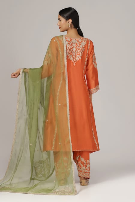 Anju & Harleen Zari Embroidered Kurta Salwar Set 