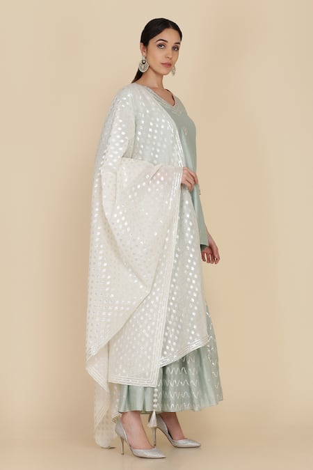 Anju & Harleen Zardozi Embroidered Kurta Gharara Set 
