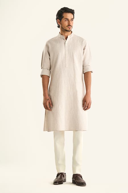 Raghavendra Rathore Jodhpur The Sundarban Outdoor Checkered Kurta 