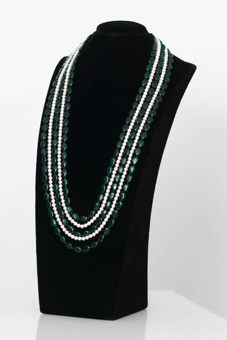 Seirra Thakur Five-Layered Stone & Pearl Maala 