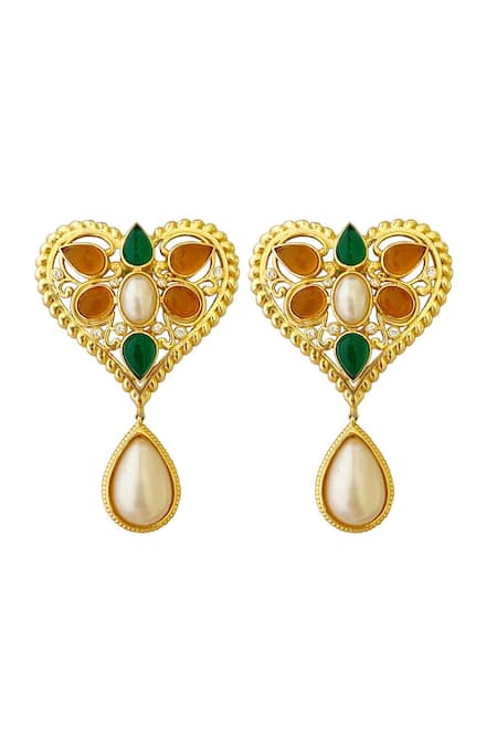 Radhika Agrawal Jewels Regalia Heart Drops 