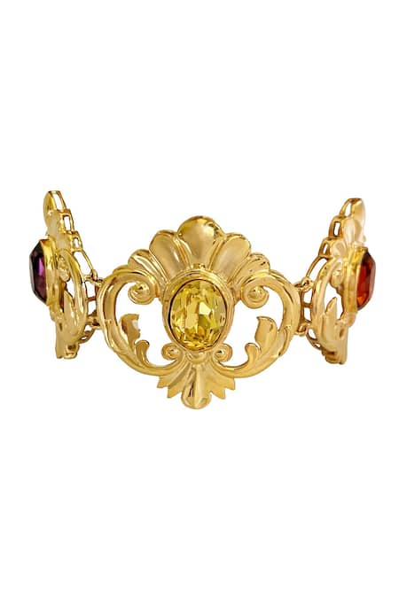 Radhika Agrawal Jewels Cartouche Carved Choker 