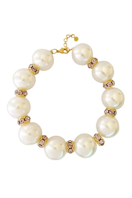 Radhika Agrawal Jewels Imperial Amethyst Pearl Bracelet 