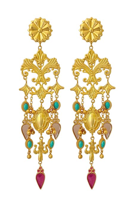Radhika Agrawal Jewels Maharani Damask Danglers 