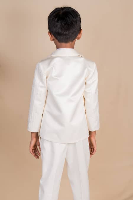 Shop Toplove Cream Satin, Cotton Sequins, Crystals, Beads Hand Embroidered Blazer Pant Set at Aza Fashions Shop_Toplove_Cream Satin, Cotton Sequins, Crystals, Beads Hand Embroidered Blazer Pant Set _at_Aza_Fashions