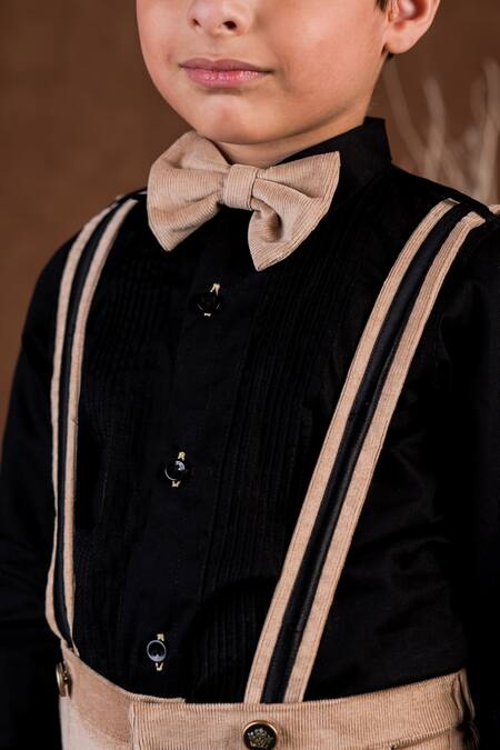 Toplove Black Cotton, Corduroy Sandy Serenity Suspender Pant Set Online at Aza Fashions Toplove_Black Cotton, Corduroy Sandy Serenity Suspender Pant Set _Online_at_Aza_Fashions