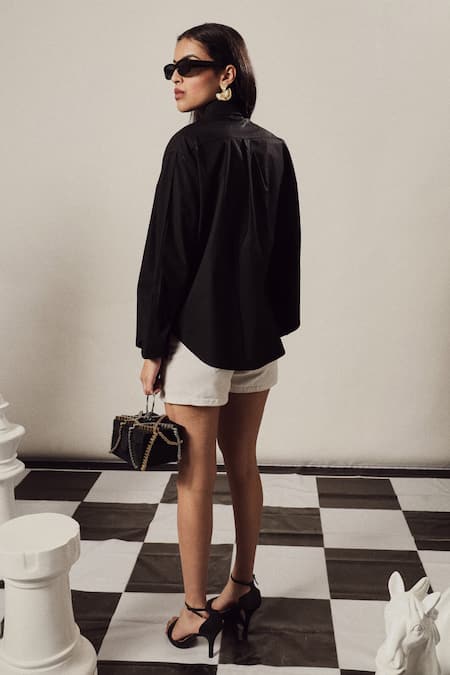 Tasuvure Beatrix Bejewelled Button Embellished Shirt 