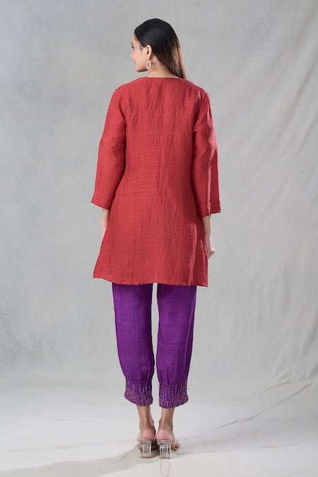 Bhusattva Stripe Woven Shrug Pant Set 