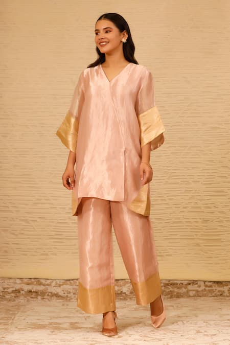 Eeda Patchwork Short Kurta & Pant Set 