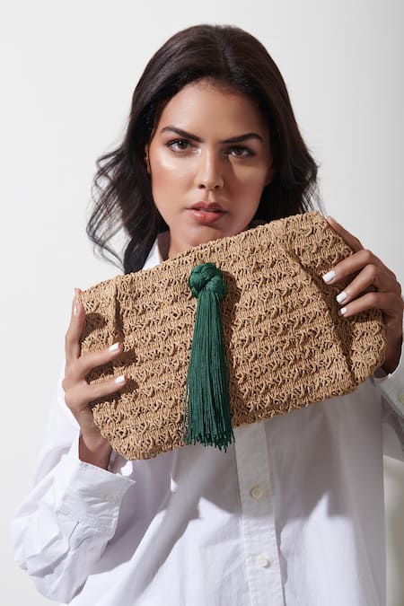 TROV Bianca Knotted Clutch 