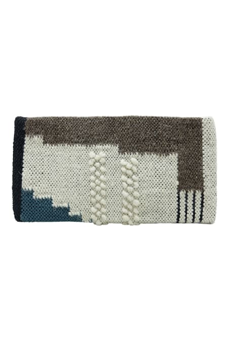Shop Trov Multi Color Cece Yarn Woven Mosaic Clutch at Aza Fashions Shop_Trov_Multi Color Cece Yarn Woven Mosaic Clutch _at_Aza_Fashions