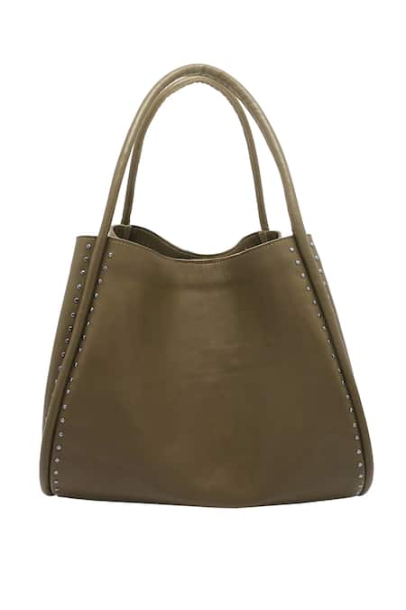 TROV Zoe Metal Stud Embellished Tote Bag 