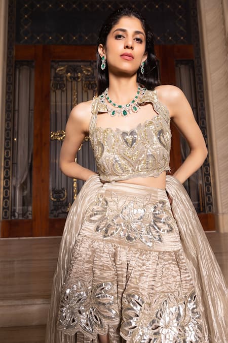 Tarisha Tholia Stella Hand Embroidered Lehenga Set 