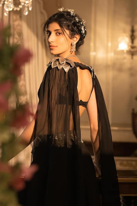 Tarisha Tholia Vega Flared Sleeve Blouse & Lehenga Set 