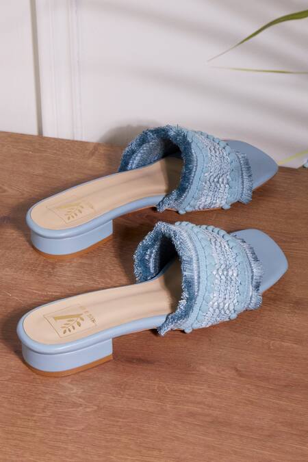 Buy House Of Vian Blue Boho Thread Work Flats Online at Aza Fashions Buy_House Of Vian_Blue Boho Thread Work Flats _Online_at_Aza_Fashions