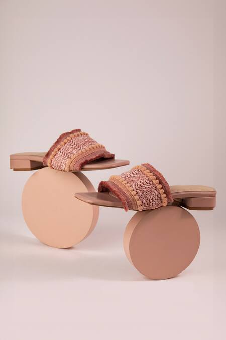 House Of Vian Beige Boho Thread Work Abstract Pattern Flats Online at Aza Fashions House Of Vian_Beige Boho Thread Work Abstract Pattern Flats _Online_at_Aza_Fashions