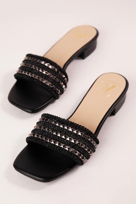 House of Vian Twilight Studs Embroidered Flats 