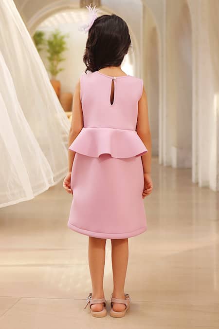 Buy Fayon Kids Purple Neoprene Fabric Flowers Floral Applique Work Dress Online at Aza Fashions Buy_Fayon Kids_Purple Neoprene Fabric Flowers Floral Applique Work Dress _Online_at_Aza_Fashions