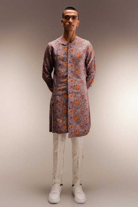 Project Bandi Heather Bemberg Long Kurta With Pant 