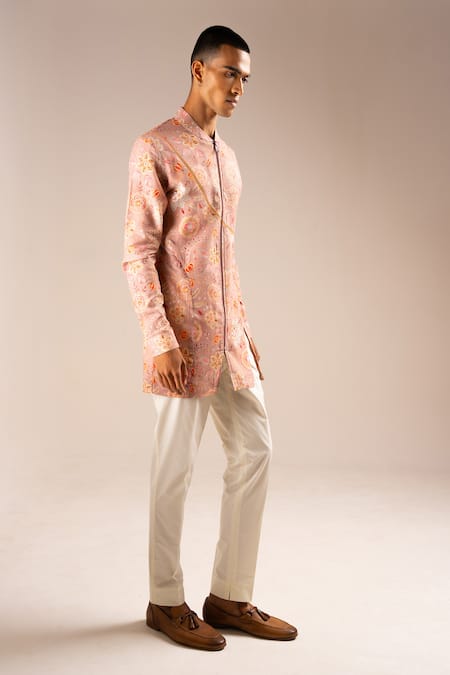 Buy Project Bandi Pink Cotton Embroidery Rose Versailles Kurta And Pant Set Online at Aza Fashions Buy_Project Bandi_Pink Cotton Embroidery Rose Versailles Kurta And Pant Set_Online_at_Aza_Fashions