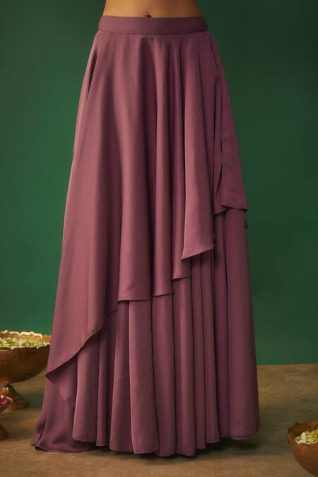 Shop Mehak Murpana Pink Net, Microfiber Sequins, Cut Work, Embroidery Asymmetric Choli And Skirt Set Online at Aza Fashions Shop_Mehak Murpana_Pink Net, Microfiber Sequins, Cut Work, Embroidery Asymmetric Choli And Skirt Set _Online_at_Aza_Fashions