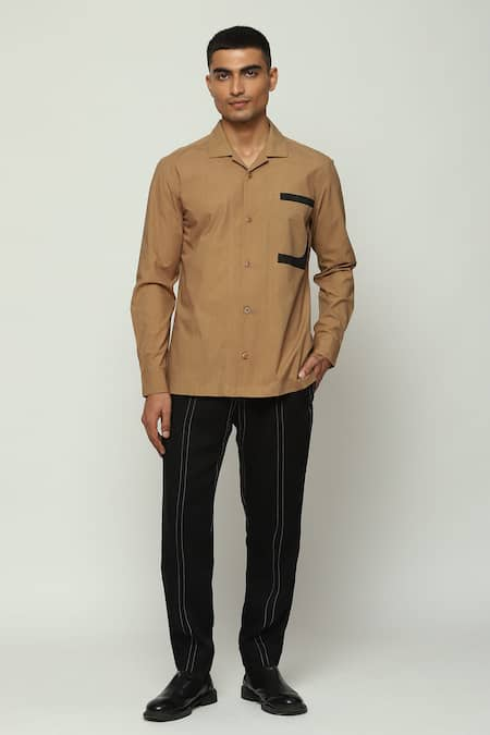 Abraham & Thakore Placement Print Shirt 