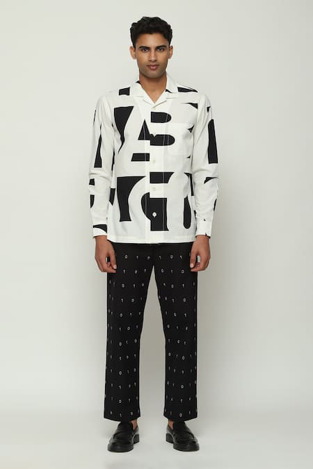 Abraham & Thakore Calligraphy Print Shirt 