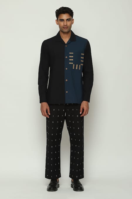 Abraham & Thakore Two Tone Shirt 