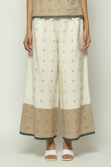 Buy Abraham And Thakore Off White Cotton High Neck Border Jamdani Dotted Top Online at Aza Fashions Buy_Abraham And Thakore_Off White Cotton High Neck Border Jamdani Dotted Top_Online_at_Aza_Fashions