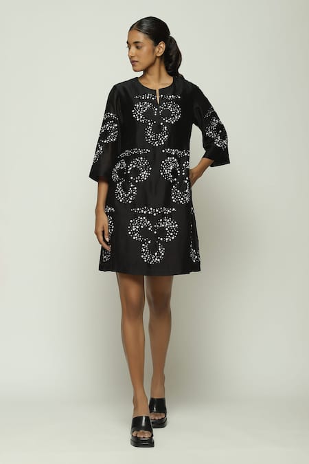 Abraham & Thakore Ottoman Turkish Moon Embroidered Dress 