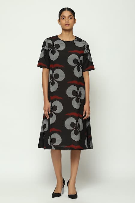 Abraham & Thakore Ikat Ottoman Moon Dress 