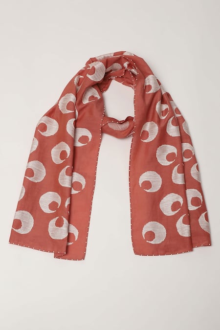 Abraham & Thakore Ottoman Moon Pattern Scarf 